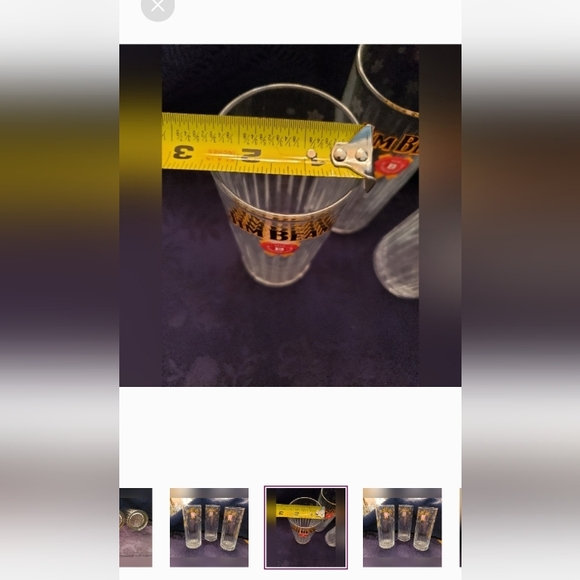 New Set of 7 JIM BEAM SNOWFLAKES HIGHBALL GLASSES - Picture 10 of 12